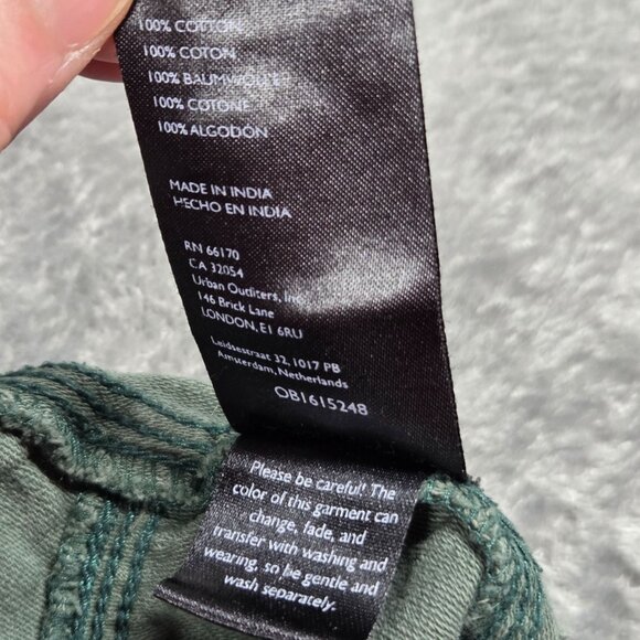 Free People Pants Womens 0 Army Green Distressed Straight Utility Ankle Boho - Picture 6 of 11